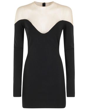 オールインワン・サロペット David Koma Asymmetric Evening Dress With Tulle Insert David Koma Asymmetric Evening Dress With Tulle Insert