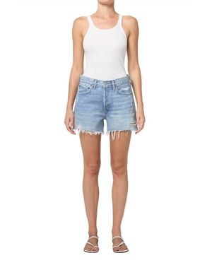 Agolde Parker High Waist Long Short - Blue