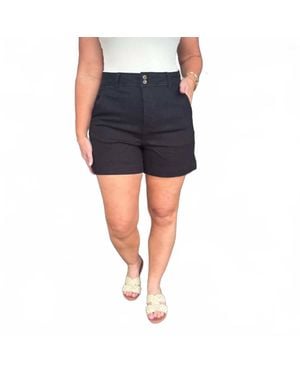 mica denim High Waist Trouser Short - Blue