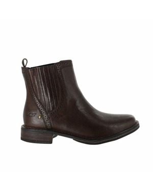 UGG Caraby Leather Chelsea Boots - Brown