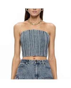 SOFIA The Label Joss Bustier Top - Blue