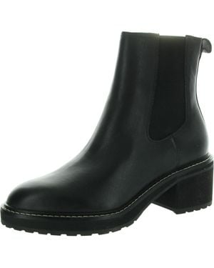 Madewell Chelsea Lugsole Heeled Boots Stretch Leather Chelsea Boots - Black