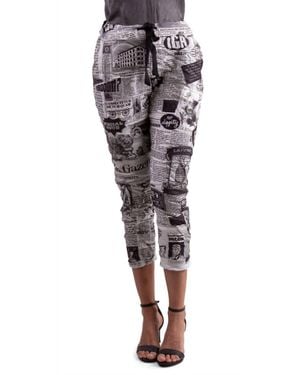 Gigi Moda Celina Newspaper Pants - Black