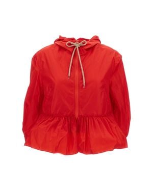 Simone Rocha Nylon Drawstring Jacket - Red