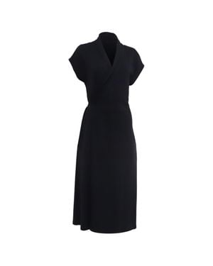Max Mara Maxmara Leisure V-Neck Midi Dress - Black