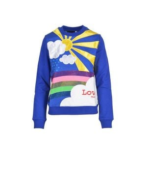 Love Moschino Cotton Sweatshirt - Blue