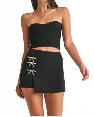Endless Blu. Jewel Bow Skort - Black