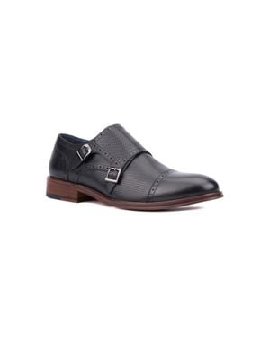 Vintage Foundry Vf1548 Leather Monk Strap Dress Shoes Zpo3748 - Black