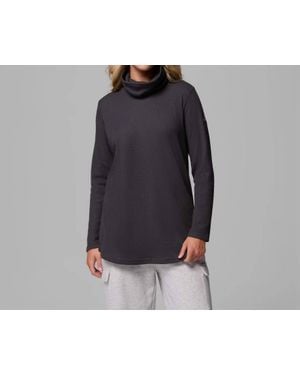 Columbia Holly Waffle Cowl Neck Pullover Sweater - Black