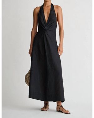 Apiece Apart Salome Halter Maxi Dress - Black