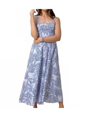 Southern Tide Leighton Seersucker Tie Back Maxi Dress - Blue