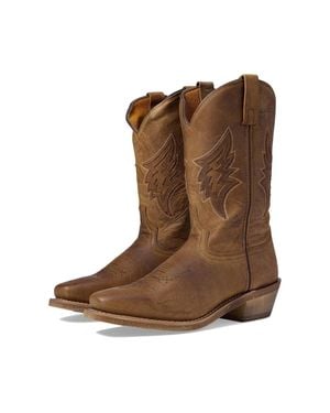 Laredo Nico Leather Square Toe Mid-Calf Cowboy Boots Zogg2072 - Brown