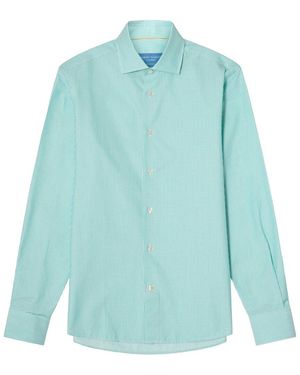 Robert Talbott Reynolds Stripe Twill Dress Shirt - Blue