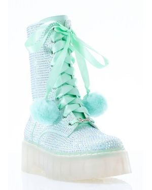 Sparkl Fairy Couture Jade Combat Boot - Blue