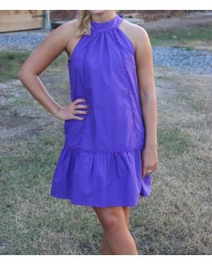 J joy Christine Halter Neck Mini Dress - Blue
