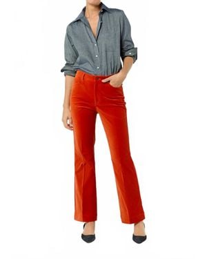 ANN MASHBURN Kendall Flare 5-Pocket Jeans - Red