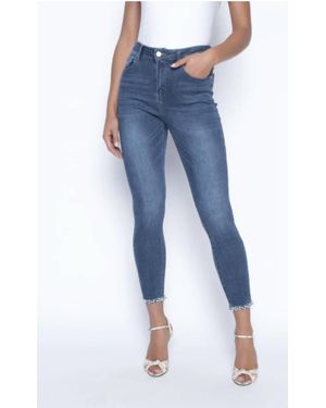 FRANK LYMAN Back Bow Ankle Jeans - Blue