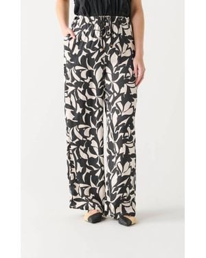 Dex High Waist Wide Leg Satin Pant - White