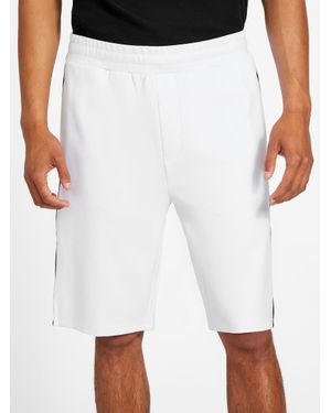 Guess Mateo Logo-Tape Shorts - White