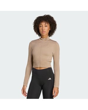 adidas Workout Essentials Full-Zip Knit Jacket - Black