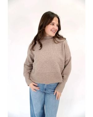 Anniewear Sienna Relaxed Tunic Sweater - Blue