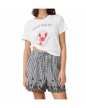 Splendid Stay Salty Short Sleeve Tee - White