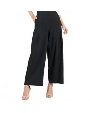 Clara Sunwoo Pleated Wide Leg Pocket Pant - Black