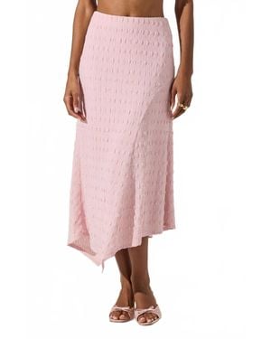 Astr Chelsea Knit Midi Skirt - Pink