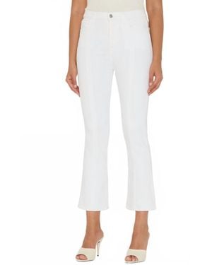 7 For All Mankind Pintuck High Waist Slim Kick Jeans - White