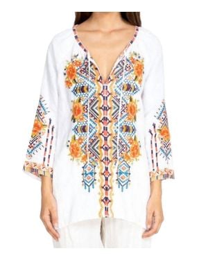 Johnny Was Sentrie Peasant Blouse - White