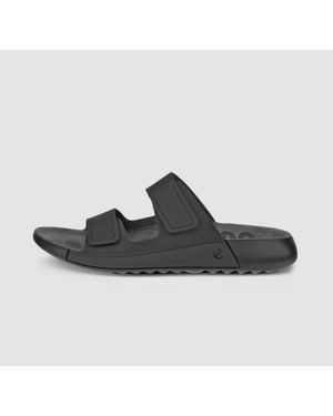 Ecco Cozmo Leather Two-Strap Sandal - Black