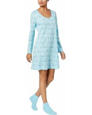Charter Club Luxury Pajama Sleepshirt Nightgown - Blue