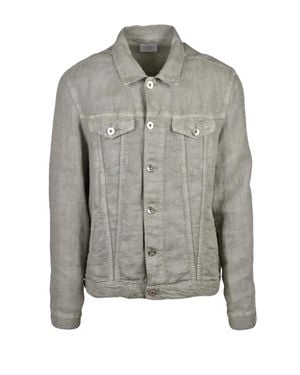 Eleventy Sage Soft Linen Jacket - Gray