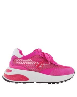 Jimmy Choo Memphis Lace Up Mesh Sneakers - Pink