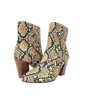 FARYL by Farylrobin Thaylla Boots Natural Snake Ankle Bootie Jobb2241 - Metallic