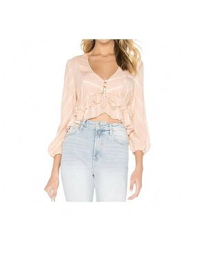 Free People Samifran Long Sleeve Top - Blue