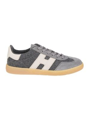 Hogan Cool Calf Leather Rubber-Sole Sneakers - Gray