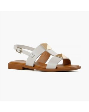 All Black Pyramid Stud Sandal - Brown
