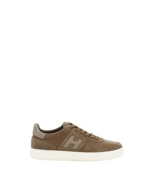 Hogan Leather Suede Inserts Sneakers - Brown