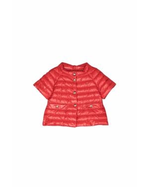 Herno Girls Short Sleeve Puffer Jacket - Red