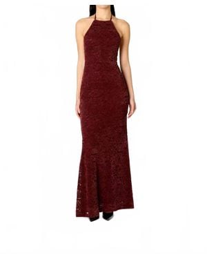 Nia Aurelia Halter Maxi Dress - Red