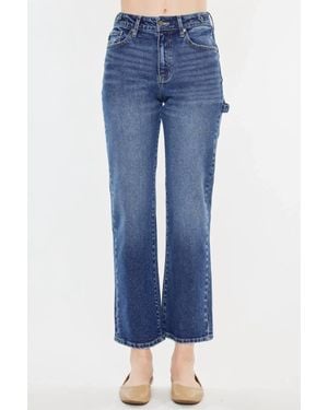 Kancan High Rise True Straight Jeans - Blue