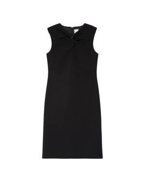 Calvin Klein Scuba Crepe Sl Knee Length Dress - Black