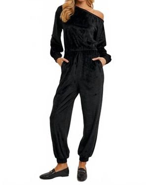 Bluivy Veda Velvet Jumpsuit - Black