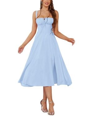 Amanda Royal Midi Dress - Blue