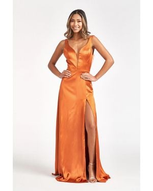 TRUEDAMES Sleeveless Special Occasion Gown - Orange