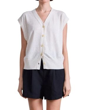 Apiece Apart Fine Weight Cropped Vest - White