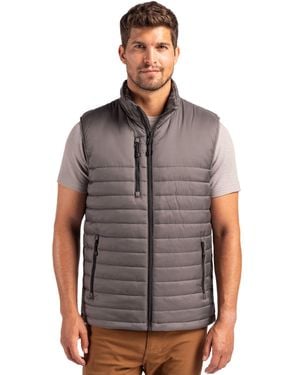Clique Valhalla Full Zip Puffer Vest - Gray