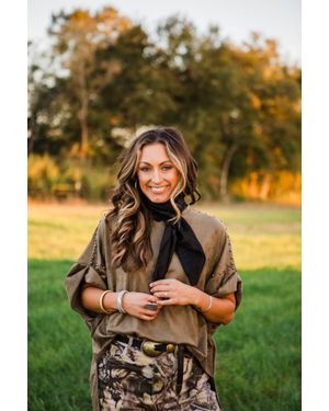 Blue B Hallie Studded Top - Green
