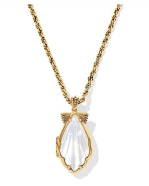 Kendra Scott Alexa Locket Short Pendant Necklace - Metallic